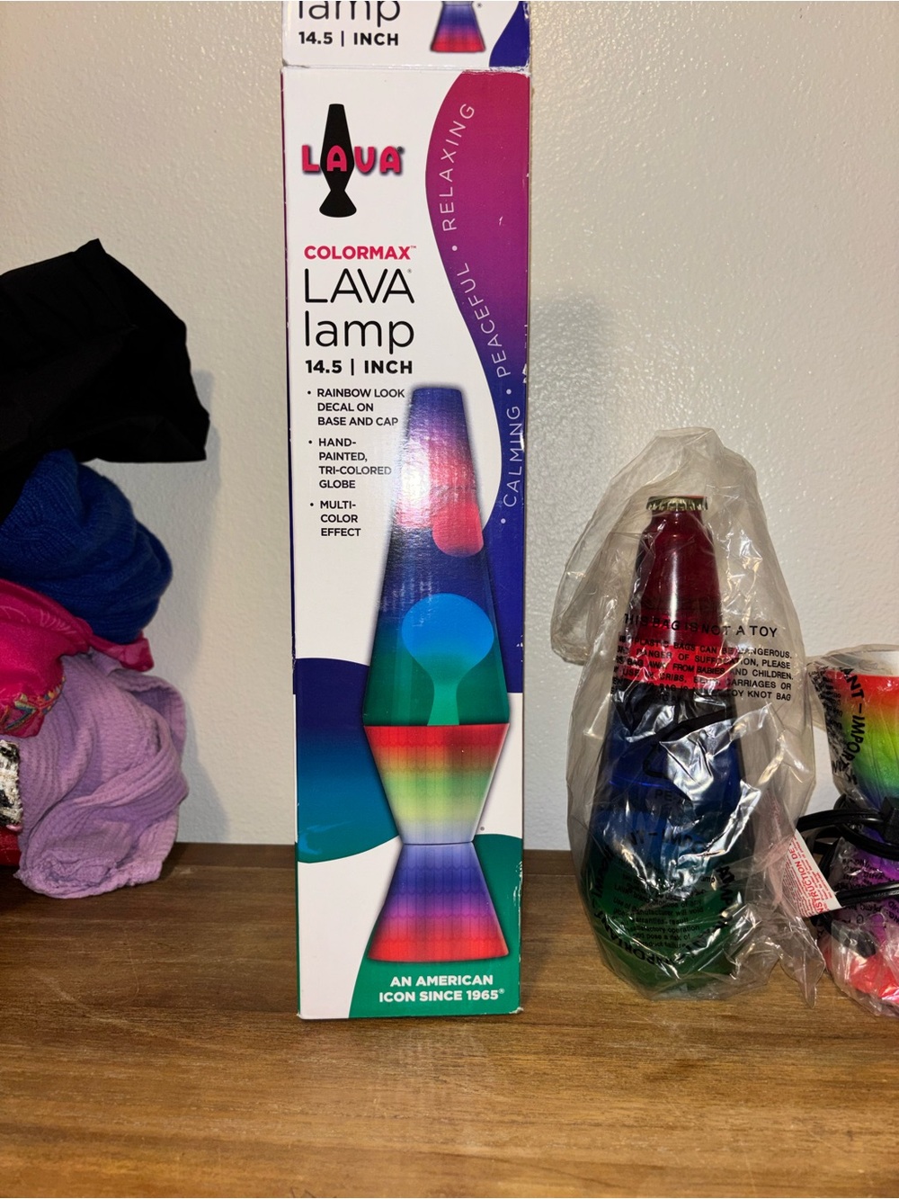 14.5 inch Color Max Rainbow Lava Brand Motion Lamp Clear Liquid White Lava - Picture 3 of 4
